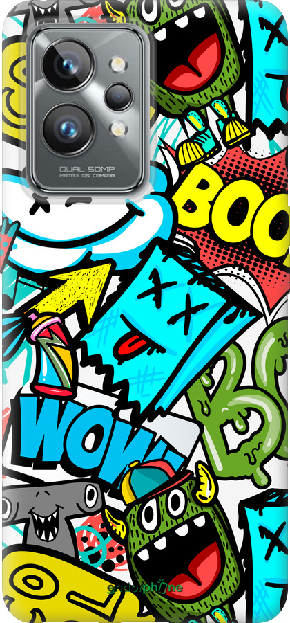 Силиконовый чехол Стикеры v4 для Realme GT2 Pro - 5508u-2566 изображение 