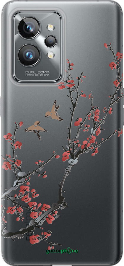 Силіконовий чехол Сакура v2 для Realme GT2 Pro - 5538u-2566 изображение 