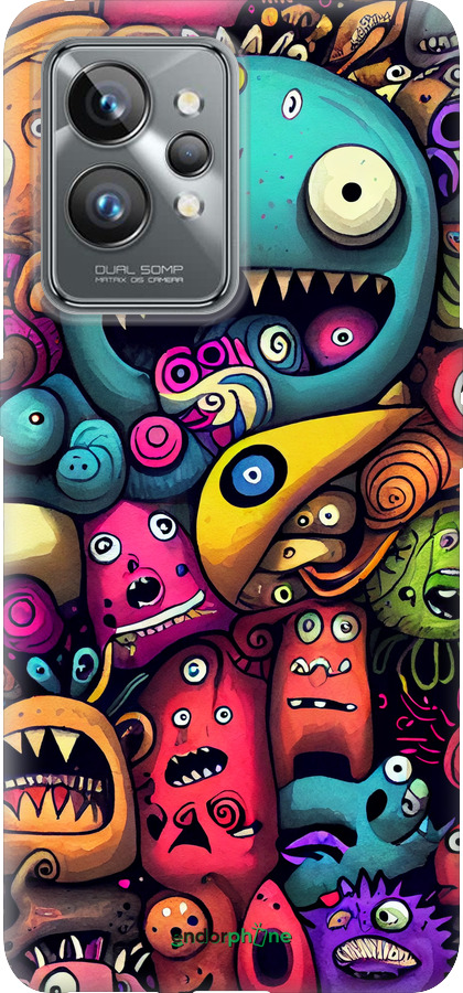 Силіконовий чехол Смішні монстри для Realme GT2 Pro - 5549u-2566 изображение 