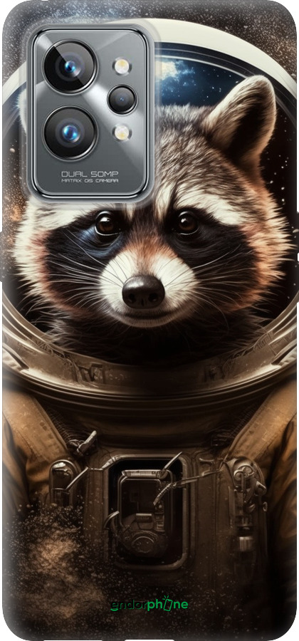 Силиконовый чехол Raccoon austronaut для Realme GT2 Pro - 5581u-2566 изображение 