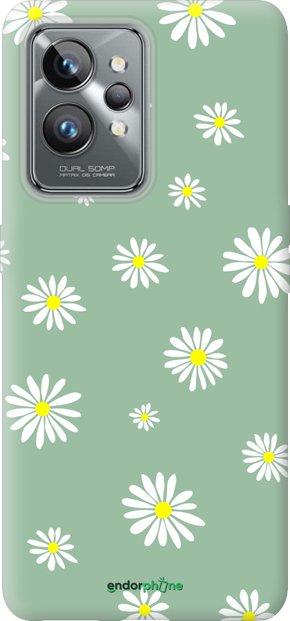 Силиконовый чехол Ромашки v4 для Realme GT2 Pro - 5603u-2566 изображение 