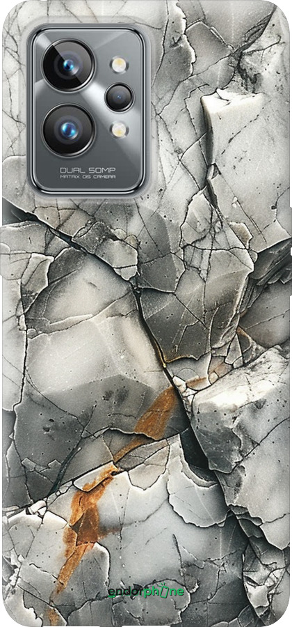 Силиконовый чехол Серый мрамор для Realme GT2 Pro - 6041u-2566 изображение 