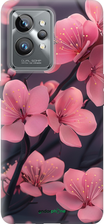 Силіконовий чехол Пурпурова сакура для Realme GT2 Pro - 6075u-2566 изображение 