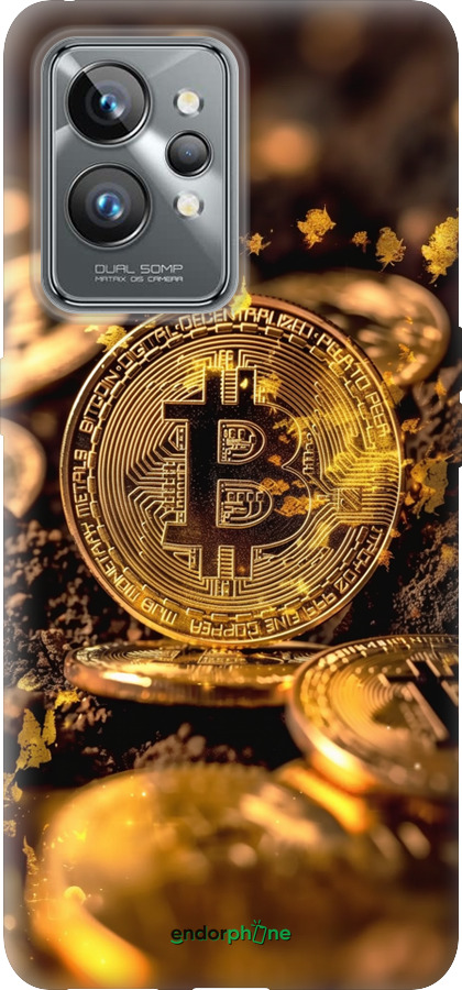 Силіконовий чехол Золота лихоманка біткойна для Realme GT2 Pro - 6089u-2566 изображение 
