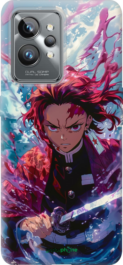 Силиконовый чехол Танджиро Камадо: Клинок рассекающий демонов для Realme GT2 Pro - 6111u-2566 изображение 