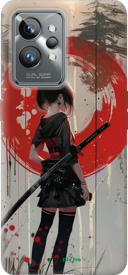 Силиконовый чехол Сумерки воина: Танец с катаной для Realme GT2 Pro - 6123u-2566 изображение 