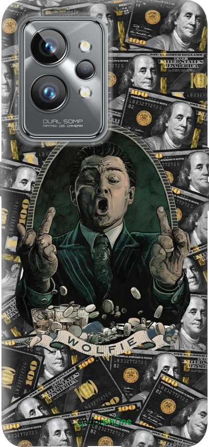 Силіконовий чехол Волк с валл стрит для Realme GT2 Pro - 6287u-2566 изображение 