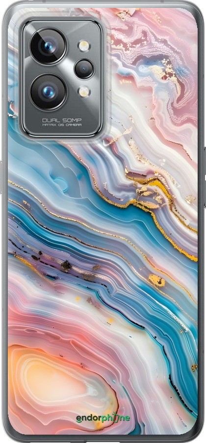 Силіконовий чехол Мрамор красивый для Realme GT2 Pro - 6376u-2566 изображение 