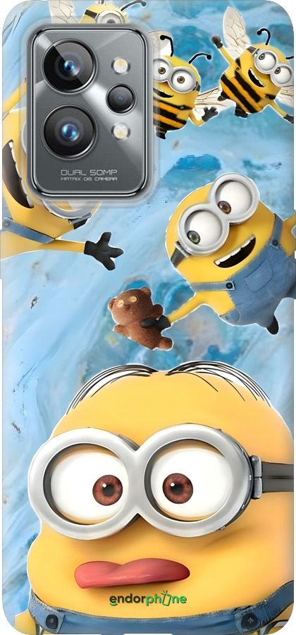 Силиконовый чехол Миньоны для Realme GT2 Pro - 6386u-2566 изображение 