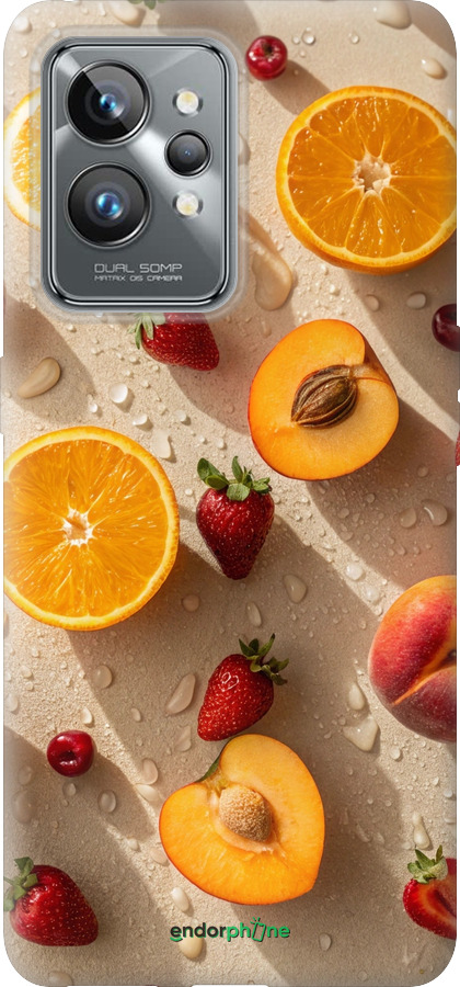 Силиконовый чехол Фрукты 3 для Realme GT2 Pro - 6703u-2566 изображение 