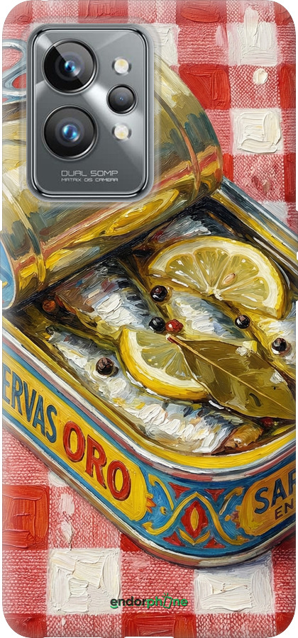 Силиконовый чехол Vintage Sardine Tin Phone для Realme GT2 Pro - 6772u-2566 изображение 