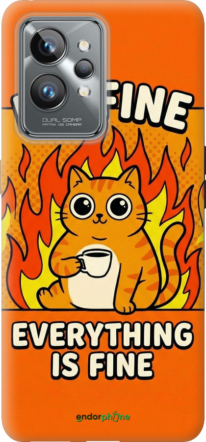 Силиконовый чехол Funny Cat для Realme GT2 Pro - 6786u-2566 изображение 