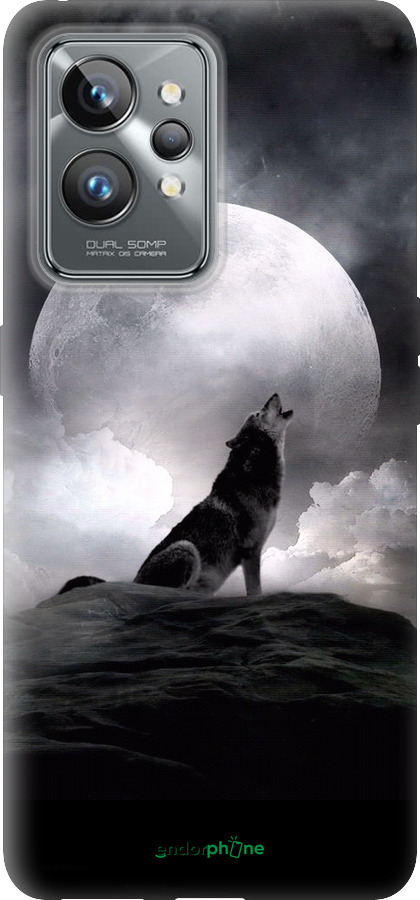 Силиконовый чехол Воющий волк для Realme GT2 Pro - 934u-2566 изображение 