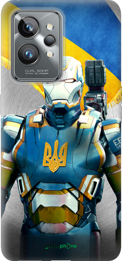 Силиконовый чехол Украинский киборг для Realme GT2 Pro - 980u-2566 изображение 