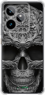 Силикон с усиленными углами чехол skull-ornament для Realme GT7 - 4101sp-4027 изображение 