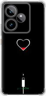 Силикон с усиленными углами чехол Подзарядка сердца для Realme GT7 - 4274sp-4027 изображение 