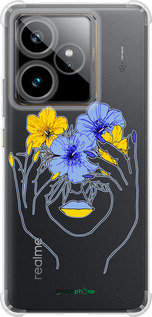 Силикон с усиленными углами чехол Девушка v4 для Realme GT7 - 5276sp-4027 изображение 
