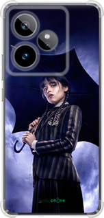 Силикон с усиленными углами чехол Wednesday v2 для Realme GT7 - 5516sp-4027 изображение 