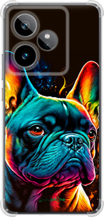 Силикон с усиленными углами чехол Яркий бульдог для Realme GT7 - 5547sp-4027 изображение 