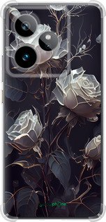 Силикон с усиленными углами чехол Розы 2 для Realme GT7 - 5550sp-4027 изображение 