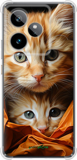 Силикон с усиленными углами чехол Котики 2 для Realme GT7 - 5664sp-4027 изображение 