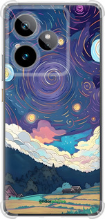 Силикон с усиленными углами чехол Креативный арт для Realme GT7 - 6322sp-4027 изображение 