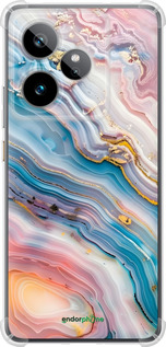Силикон с усиленными углами чехол Мрамор красивый для Realme GT7 - 6376sp-4027 изображение 