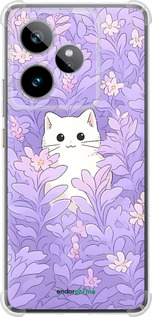 Силикон с усиленными углами чехол Котик в цветах для Realme GT7 - 6390sp-4027 изображение 