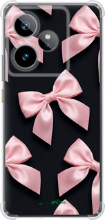Силикон с усиленными углами чехол Coquette Ribbons Dark Coquette для Realme GT7 - 6767sp-4027 изображение 