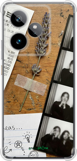 Силикон с усиленными углами чехол Aesthetic Scrapbook Collage для Realme GT7 - 6773sp-4027 изображение 