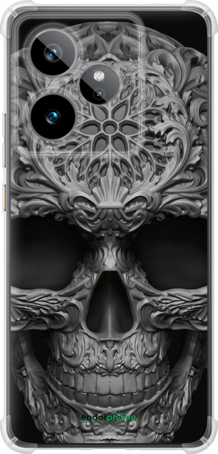 Силикон с усиленными углами чехол skull-ornament для Realme GT7 - 4101sp-4027 изображение 