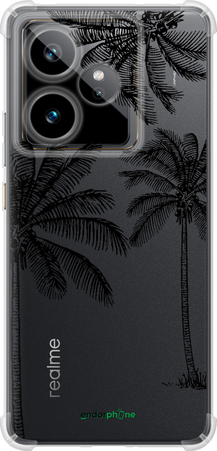 Силикон с усиленными углами чехол Пальмы1 для Realme GT7 - 4634sp-4027 изображение 