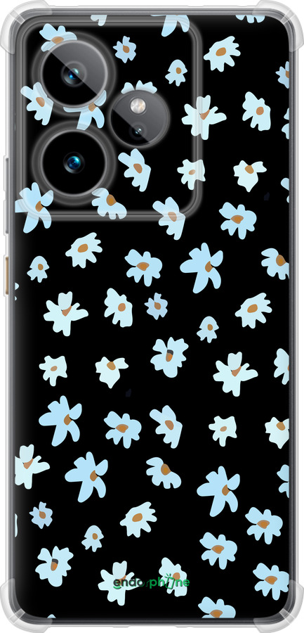 Силикон с усиленными углами чехол Цветочный для Realme GT7 - 4900sp-4027 изображение 