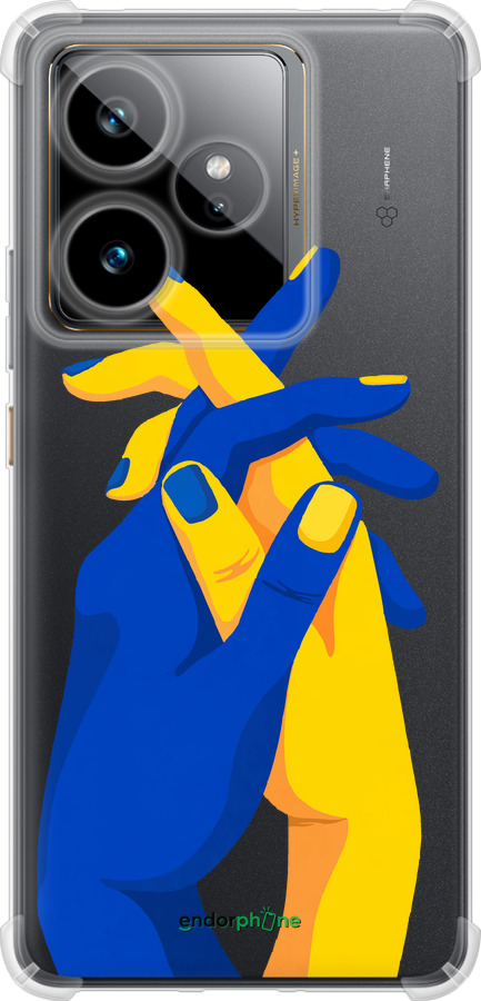 Силикон с усиленными углами чехол Stand With Ukraine для Realme GT7 - 5255sp-4027 изображение 