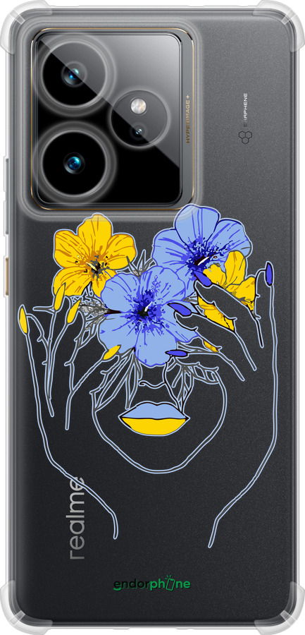 Силикон с усиленными углами чехол Девушка v4 для Realme GT7 - 5276sp-4027 изображение 