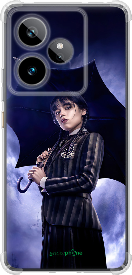 Силикон с усиленными углами чехол Wednesday v2 для Realme GT7 - 5516sp-4027 изображение 