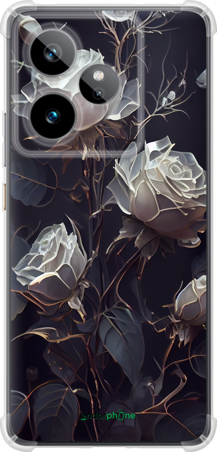 Силикон с усиленными углами чехол Розы 2 для Realme GT7 - 5550sp-4027 изображение 