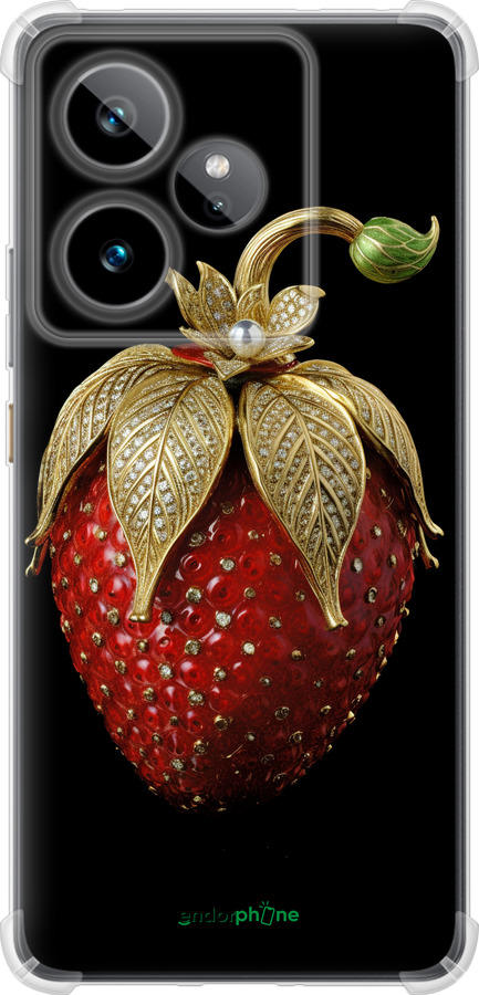 Силикон с усиленными углами чехол Клубника v3 для Realme GT7 - 5638sp-4027 изображение 
