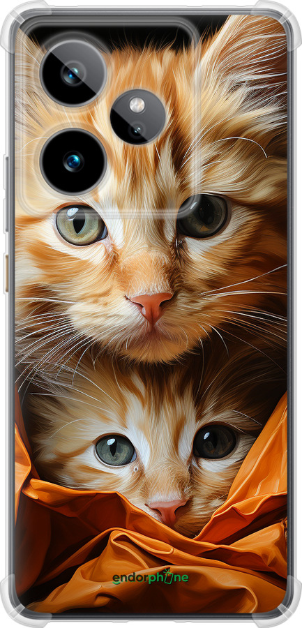 Силикон с усиленными углами чехол Котики 2 для Realme GT7 - 5664sp-4027 изображение 