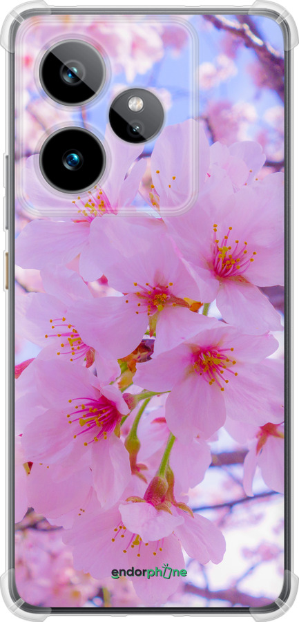 Силикон с усиленными углами чехол Сакура для Realme GT7 - 6029sp-4027 изображение 