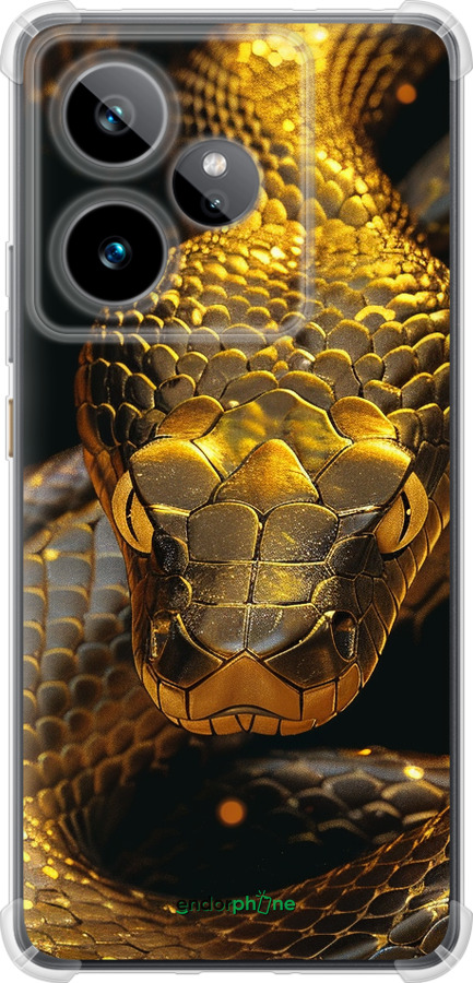 Силикон с усиленными углами чехол Golden snake для Realme GT7 - 6072sp-4027 изображение 
