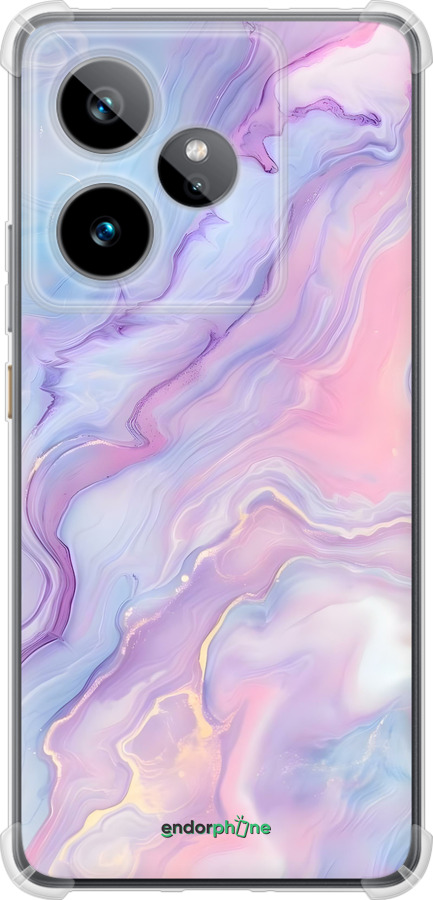 Силикон с усиленными углами чехол Нежный мрамор для Realme GT7 - 6310sp-4027 изображение 
