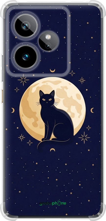 Силикон с усиленными углами чехол Cute Cat Celestial/Witchy для Realme GT7 - 6787sp-4027 изображение 