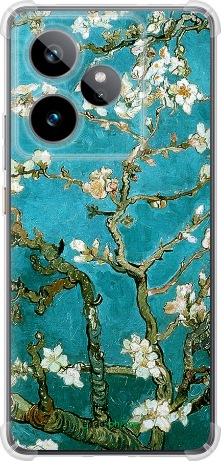 Силикон с усиленными углами чехол Винсент Ван Гог. Сакура для Realme GT7 - 841sp-4027 изображение 