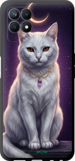 TPU чехол Mystic White Cat Gothic Dark Purple Gold для Realme Narzo 50 - 6805b-3066 изображение 