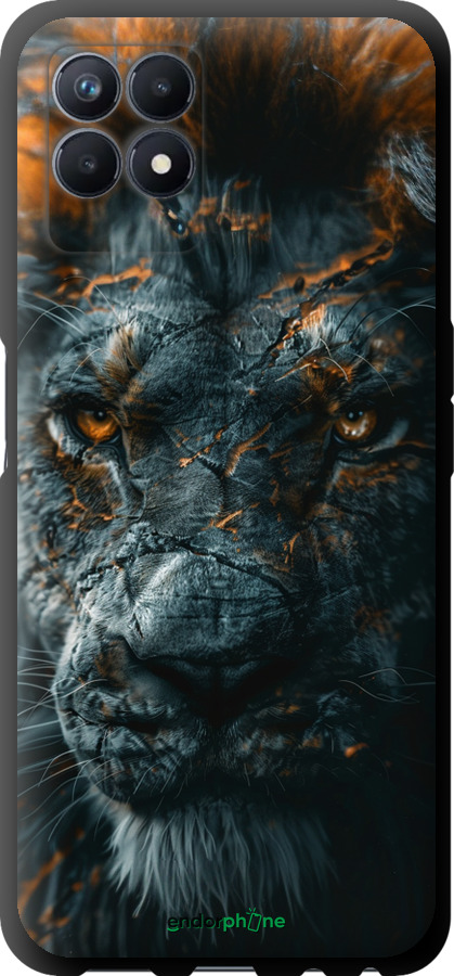 TPU чехол Пламенный лев для Realme Narzo 50 - 6153b-3066 изображение 