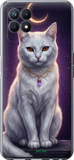 Силиконовый чехол Mystic White Cat Gothic Dark Purple Gold для Realme Narzo 50 - 6805u-3066 изображение 