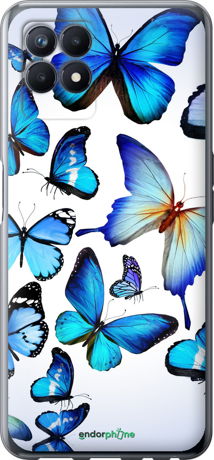 Силіконовий чехол Метелики для Realme Narzo 50 - 6023u-3066 изображение 