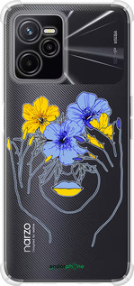 Силикон с усиленными углами чехол Девушка v4 для Realme C35 - 5276sp-4235 изображение 