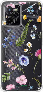 Силикон с усиленными углами чехол Цветочный фон v2 для Realme C35 - 5472sp-4235 изображение 